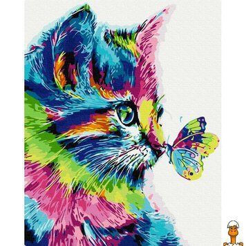 Мамалюк - Картина за номерами Котик у фарбі BS31326 40х50см Brushme Brushme RT2-BS31326