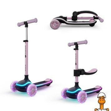 Мамалюк - Самокат 2-в-1 Kinderkraft Raket Up Pink (KRRAUP00PNK0000) Kinderkraft A4-KRRAUP00PNK0000