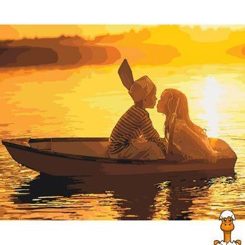Мамалюк - Картина за номерами. Діти Перше кохання KHO2322 40 * 50 см Идейка ідейка RT2-KHO2322
