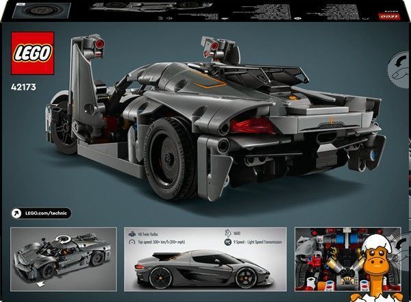 Мамалюк - Конструктор LEGO Technic Koenigsegg Jesko Absolut серый гиперкар 801 деталь (42173) LEGO A4-42173
