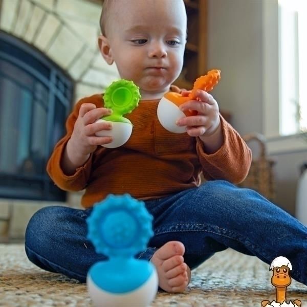 Мамалюк - Прорезыватель-неваляшка Fat Brain Toys dimpl wobl зеленый (F2173ML) Fat Brain Toys A4-F2173ML