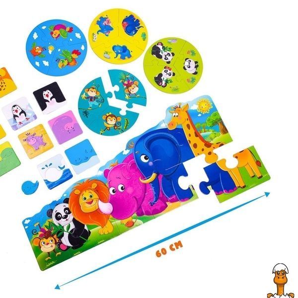 Мамалюк - Настільна гра для дітей Зоосвіт 3 в 1 українською мовою Vladi Toys Vladi Toys RT2-VT2901-04