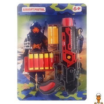 Мамалюк - Игрушечный пистолет с мягкими пулями для детей Golden Gun Golden Gun RT2-932GG-RED