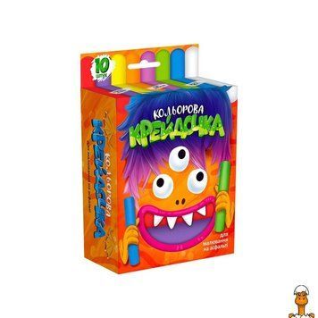 Мамалюк - Крейда для малювання на асфальті 10 шт товста Danko Toys Danko Toys RT2-КRD-02-01U