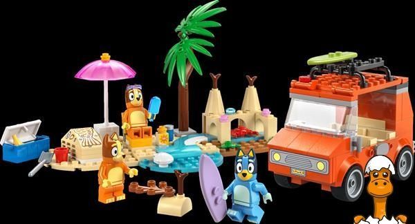 Мамалюк - Конструктор LEGO Bluey Пляж и семейная поездка на автомобиле Блуи 133 детали (11202) LEGO A4-11202