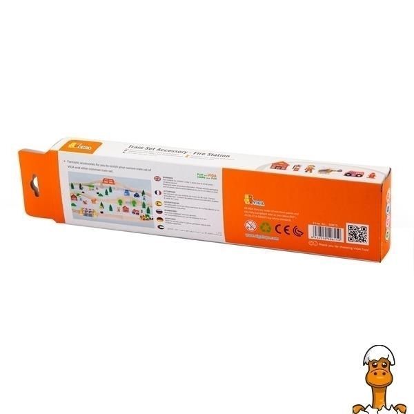 Мамалюк - Набір для залізниці Viga Toys Пожежна станція (50815) Viga Toys A4-50815