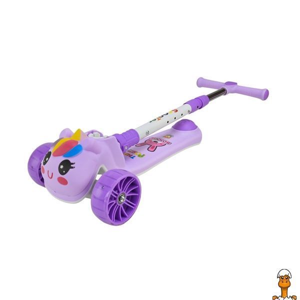 Мамалюк - Дитячий самокат триколісний SC2619(Violet) колеса PU з музикою та світлом EXTREME EXTREME RT2-SC2619-VIOLET