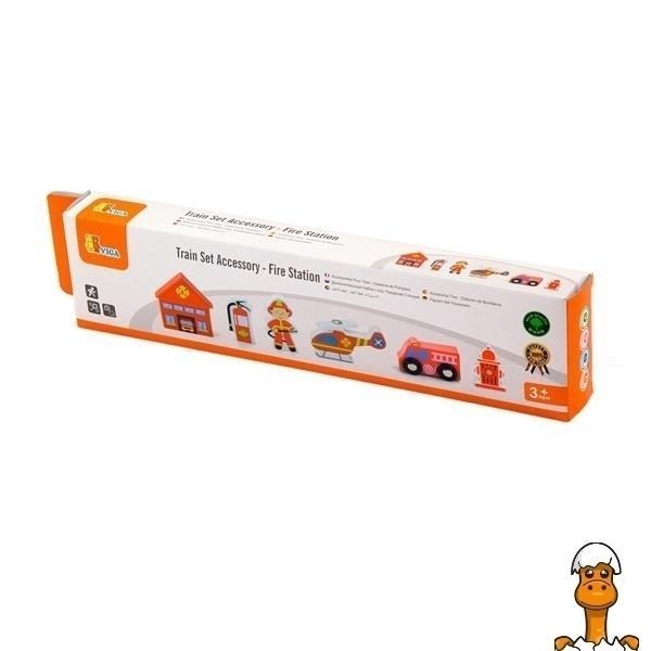 Мамалюк - Набір для залізниці Viga Toys Пожежна станція (50815) Viga Toys A4-50815