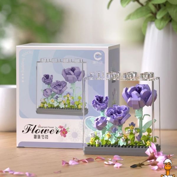 Мамалюк - Детский Конструктор Ornament Flower 7378 в колбе 308 деталей Bambi Bambi RT2-7378