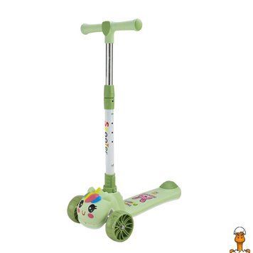 Мамалюк - Детский самокат 3-х колесный SC2619(Green) колеса PU с музыкой и светом EXTREME EXTREME RT2-SC2619-GREEN