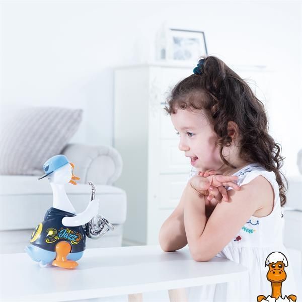 Мамалюк - Музична іграшка Hola Toys Гусак-саксофоніст синий (6111-blue) Hola Toys A4-6111-BLUE