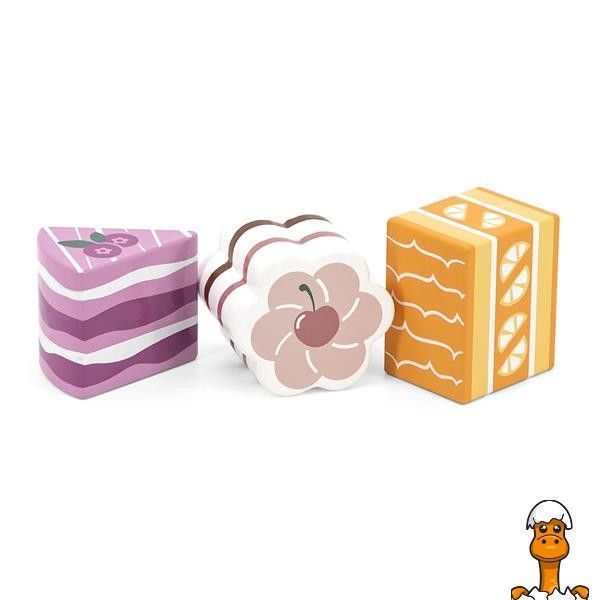 Мамалюк - Игрушечные продукты PolarB Деревянные пирожные 6 шт. (44055) PolarB A4-44055