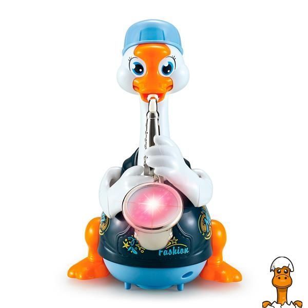 Мамалюк - Музична іграшка Hola Toys Гусак-саксофоніст синий (6111-blue) Hola Toys A4-6111-BLUE