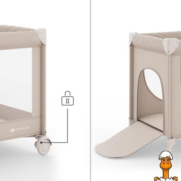 Мамалюк - Кровать-манеж Kinderkraft Leody UP Beige (KCLEODUPBEG0000) Kinderkraft A4-KCLEODUPBEG0000