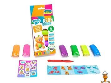 Мамалюк - Набор теста для лепки 6 цветов по 35 г Neon Ассорти Lovin Lovin RT2-41176
