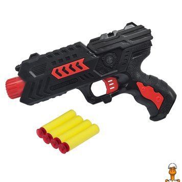 Мамалюк - Бластер с мишенью и подставкой 4 мягких патрона Golden Gun Golden Gun RT2-930GG-RED