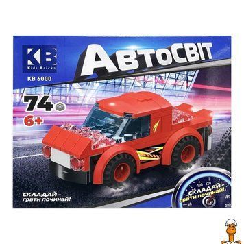 Мамалюк - Детский конструктор машинка 74 детали от 6 лет Limo Toy Limo Toy RT2-KB-6000-RED