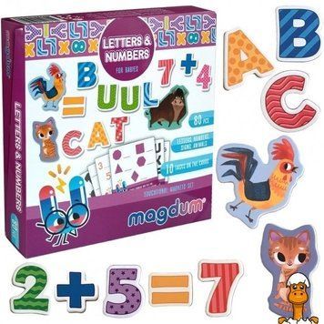 Мамалюк - Детский набор магнитов Буквы и цифры Magdum Magdum RT2-ML4031-09-EN