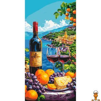 Мамалюк - Картина за номерами Середземноморський натюрморт LW5143 40х80 см Origami Origami RT2-LW5143