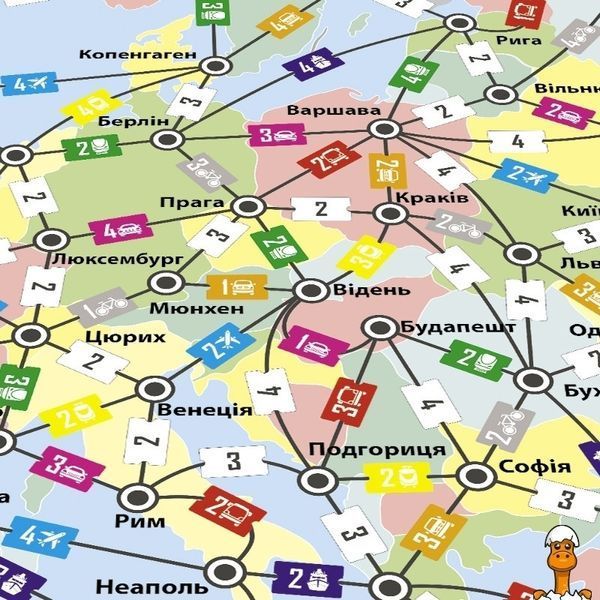 Мамалюк - Настільна гра Подорож Європою українською мовою Arial Arial RT2-910275