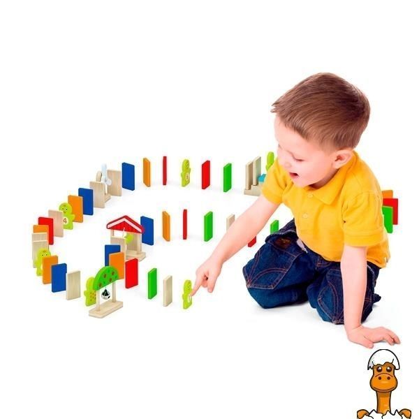 Мамалюк - Динамічний конструктор Viga Toys Дерев'яне доміно 116 ел. (51620) Viga Toys A4-51620