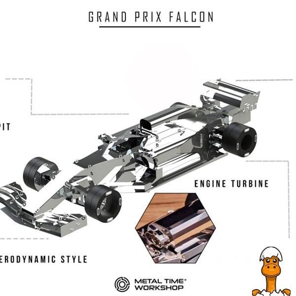 Мамалюк - Коллекционная модель-конструктор Metal Time F1 Grand Prix Falcon Формула 1 (MT035) Metal Time A4-MT035