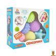 Детский набор мячиков для купания сенсорных с пищалкой 6 штук Limo Toy