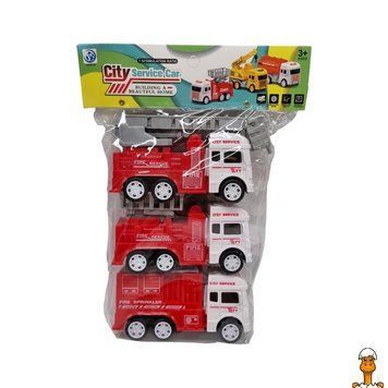 Мамалюк - Ігровий набір пожежних машинок 3 шт Bambi Bambi RT2-7331-2A2