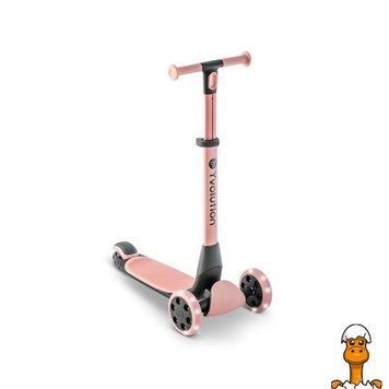 Мамалюк - Триколісний самокат YVolution YGlider Nua LED складаний рожевий (Y101264) YVolution A4-Y101264