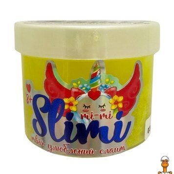 Мамалюк - Дитячий слайм Mi-mi Slimi 71821S(Yellow) з глітером 100 г Strateg Strateg RT2-71821S-YELLOW