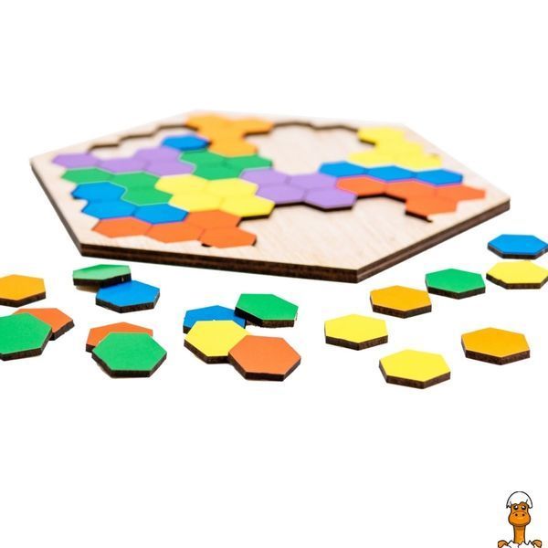 Мамалюк - Настільна розвивальна гра-пазл шестикутник 20 елементів PuzzleOK PuzzleOK RT2-АРТ-22079