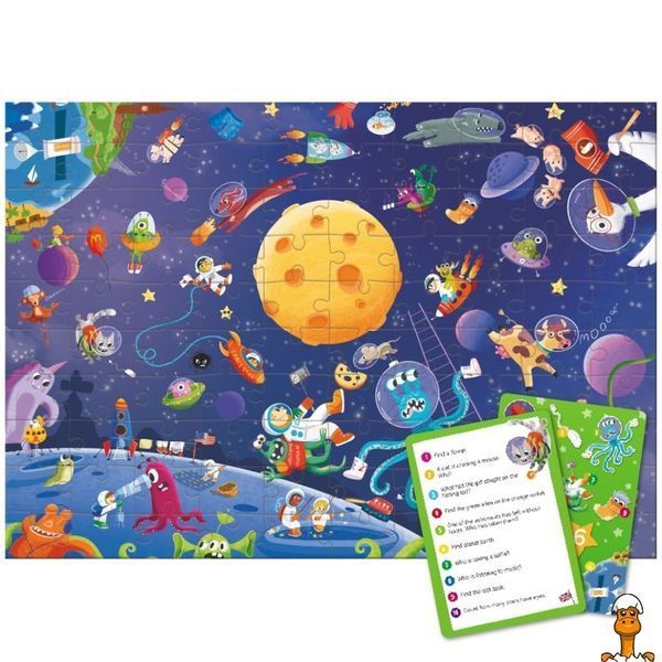 Мамалюк - Пазл детский Ищи и находи Безумный космос 100 элементов DoDo Toys DoDo Toys RT2-300668