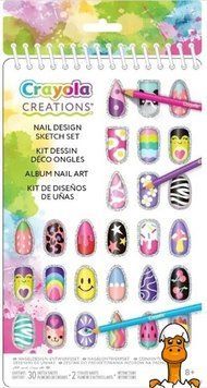 Мамалюк - Набір для нейл-арту Crayola Creations з наліпками 30 стор. (04-1275) Crayola A4-04-1275