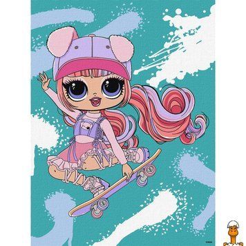 Мамалюк - Картина за номерами для дітей 30х40 см LOL Skate Dance Идейка ідейка RT2-KHO1207