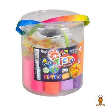 Мамалюк - Набор теста для лепки светящееся 18 цветов Danko Toys Danko Toys RT2-TMD-FL-18-01U