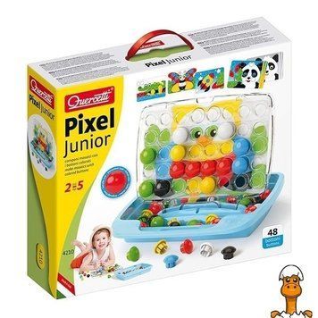 Мамалюк - Дитяча мозаїка Quercetti Pixel Junior 48 фішок і дошка-кейс (4210-Q) Quercetti A4-4210-Q