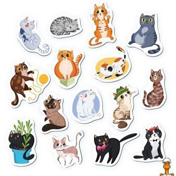 Мамалюк - Магнитный набор Котики 15 элементов DoDo Toys DoDo Toys RT2-200258