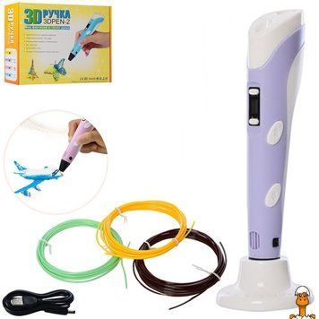 Мамалюк - 3D ручка з LED екраном фіолетова Bambi Bambi RT2-DX006-VIOLET