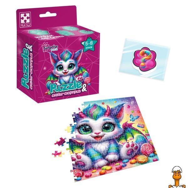 Мамалюк - Пазлы для детей с сюрпризом Цветной дракончик 180 деталей Vladi Toys Vladi Toys RT2-VT8030-05