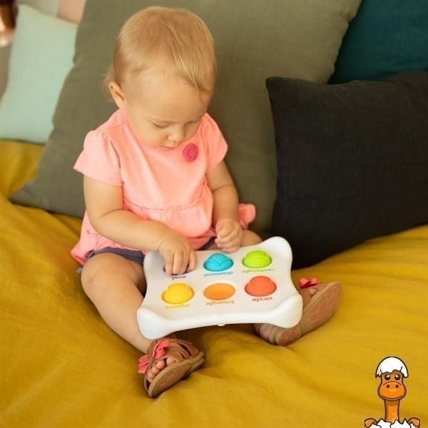 Мамалюк - Сенсорная игрушка Fat Brain Toys Dimpl Duo Цвет Форма Брайль (F208EN) Fat Brain Toys A4-F208EN
