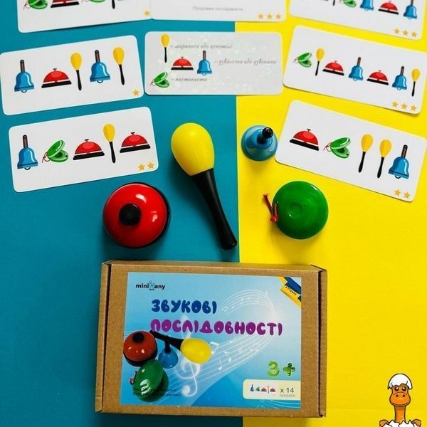 Мамалюк - Развивающий набор с карточками-заданиями Звуковые последовательности MM10019 MiniMany toys MiniMany toys RT2-MM10019