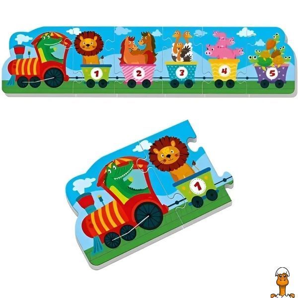 Мамалюк - Мягкие развивающие пазлы Веселый поезд 6 штук Vladi Toys Vladi Toys RT2-VT1106-95