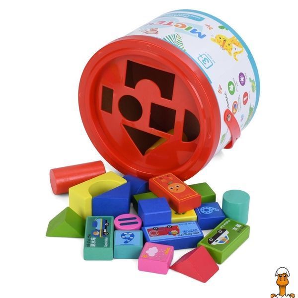 Мамалюк - Деревянная детская игрушка городок 24 блока Limo Toy Limo Toy RT2-MD-0938-1