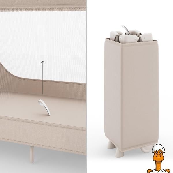 Мамалюк - Кровать-манеж з пеленатором Kinderkraft Leody Up Beige (KCLEODUPBEG00AC) Kinderkraft A4-KCLEODUPBEG00AC
