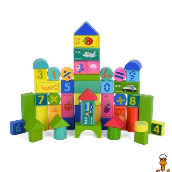 Мамалюк - Деревянная детская игрушка городок 24 блока Limo Toy Limo Toy RT2-MD-0938-1