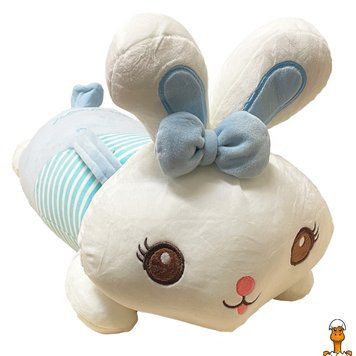 Мамалюк - Дитяча м'яка іграшка зайка з пледом 60 см Bambi Bambi RT2-L1122-BLUE