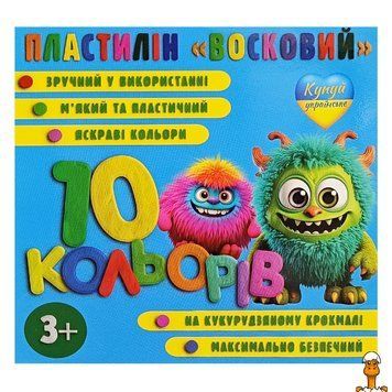 Мамалюк - Набір м'якого воскового пластиліну 10 кольорів Jumbi Jumbi RT2-KT-230605