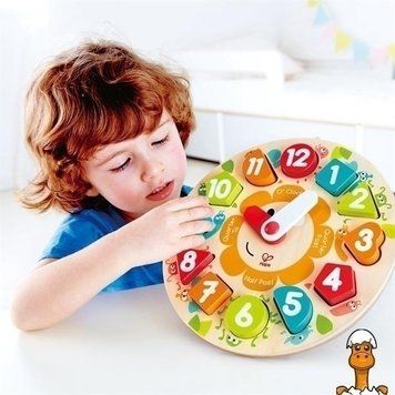 Мамалюк - Дерев'яний пазл-сортер Hape Годинник (E1622) Hape A4-E1622