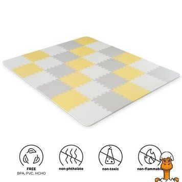Мамалюк - Развивающий коврик-пазл Kinderkraft Luno Yellow 30 эл. (KKMLUNOYEL0000) Kinderkraft A4-KKMLUNOYEL0000