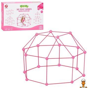 Мамалюк - Дитячий конструктор-намет 3D Tent Series 137-1(Pink) 68 деталей каркасний Bambi Bambi RT2-137-1-PINK
